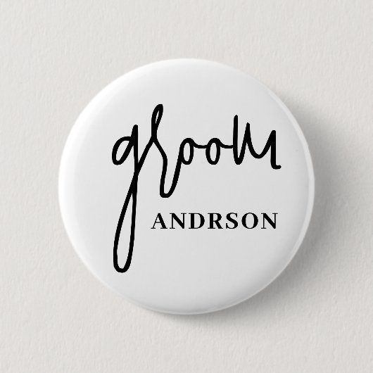 Badge Rond 5 Cm Groom (Devant)