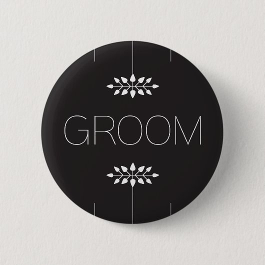 Badge Rond 5 Cm Groom Button (Devant)