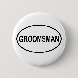 Badge Rond 5 Cm Groomsman épousant l'ovale