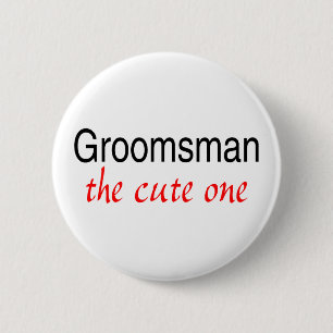 Badge Rond 5 Cm Groomsman (le mignon)