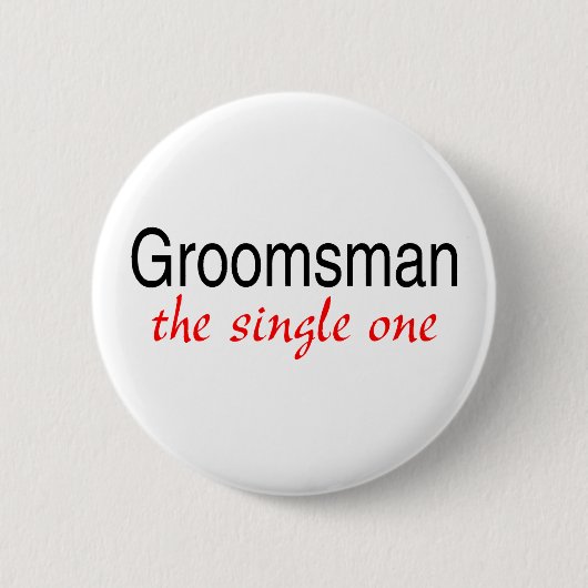 Badge Rond 5 Cm Groomsman (le simple) (Devant)