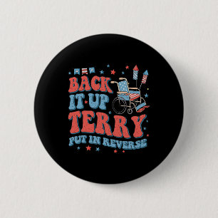 Badge Rond 5 Cm Groovy Byck Up Terry Mettez-le en marche arrière F