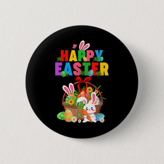Badge Rond 5 Cm Groovy Cute Bunny Easter Egg Sket Easter Day Girls