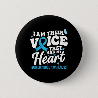 Badge Rond 5 Cm Groovy Im Their Voice Soutien à la sensibilisation