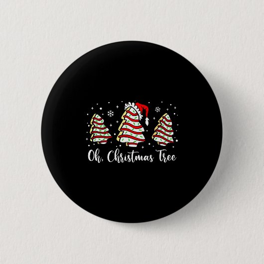 Badge Rond 5 Cm Groovy Oh Christmas Tree Cakes Debbie Becky Jen Ca (Devant)