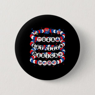 Badge Rond 5 Cm Groovy Usa Établ. 1776 Bracelet 4 Juillet Indépend