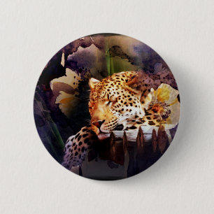Badge Rond 5 Cm Gros chat