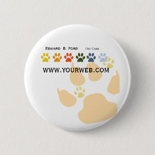 Badge Rond 5 Cm Gros chien   Petits Chiots Paquets Groomer de soin