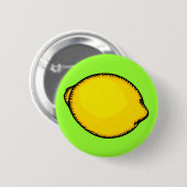 Badge Rond 5 Cm Gros citron (Devant & derrière)