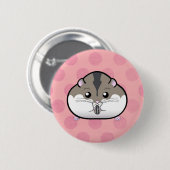 Badge Rond 5 Cm Gros hamster nain russe (Devant & derrière)