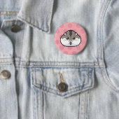 Badge Rond 5 Cm Gros hamster nain russe (En situation)