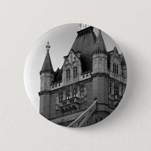 Badge Rond 5 Cm Gros plan du London Tower Bridge (Devant)
