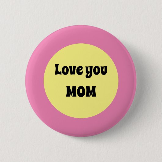Badge Rond 5 Cm Gros point jaune (Devant)