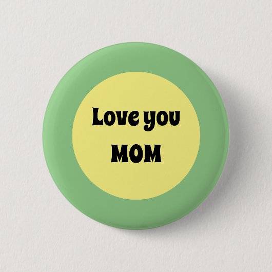 Badge Rond 5 Cm Gros point jaune (Devant)