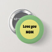 Badge Rond 5 Cm Gros point jaune (Devant & derrière)