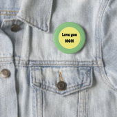 Badge Rond 5 Cm Gros point jaune (En situation)