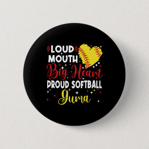 Badge Rond 5 Cm Grosse Bouche Gros Cœur Fière Guma Douce Fête des