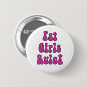 Badge Rond 5 Cm Grosse règle de filles ! Bouton (Devant & derrière)