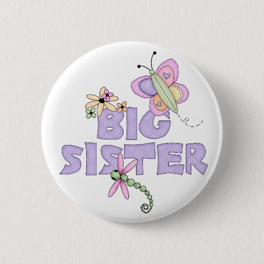 Badge Rond 5 Cm Grosse soeur des mignons (Devant)