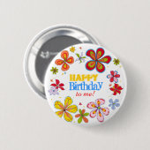 Badge Rond 5 Cm Grosses Fleurs Fraîches Retro Fraîches Personnalis (Devant & derrière)