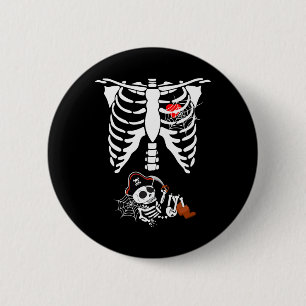 Badge Rond 5 Cm Grossesse Pirate Baby Costumes d'Halloween