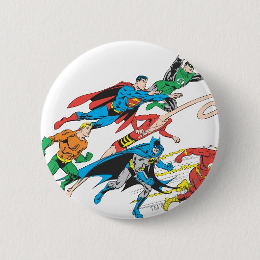 Badge Rond 5 Cm Groupe 5 de la Ligue des États d'Amérique (Devant)