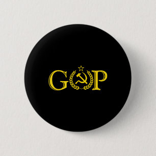 Badge Rond 5 Cm Groupe anti-Trump _ Républicain russe _ Politique