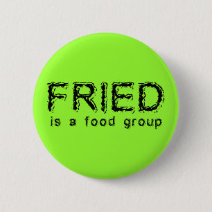 Badge Rond 5 Cm Groupe d'aliments frits 001wht