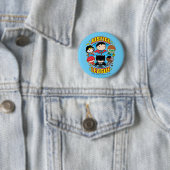 Badge Rond 5 Cm Groupe de la Ligue de la justice de Chibi (En situation)