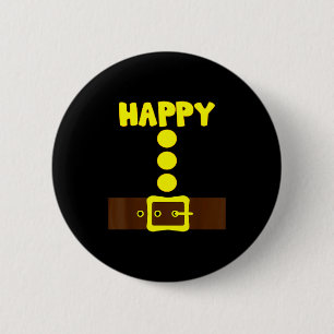 Badge Rond 5 Cm Groupe de nain d'Halloween tenue de nain de couleu