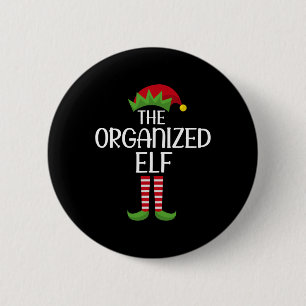 Badge Rond 5 Cm Groupe Elf Correspondant Famille Costume de Noël L