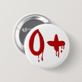 Badge Rond 5 Cm Groupe sanguin O positif (Devant & derrière)