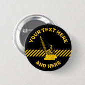 Badge Rond 5 Cm Grue de construction (Devant & derrière)