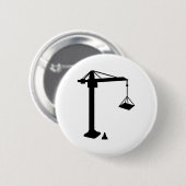 Badge Rond 5 Cm Grue de construction (Devant & derrière)