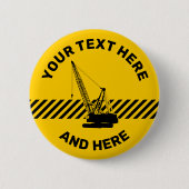 Badge Rond 5 Cm Grue de construction (Devant)
