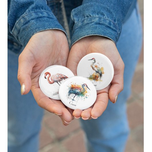 Badge Rond 5 Cm Grue d'errance, personnalisée