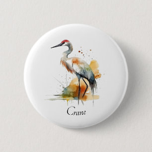 Badge Rond 5 Cm Grue errante, personnalisé