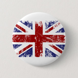 Badge Rond 5 Cm Grunge britannique de punk d'Union Jack de drapeau