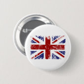 Badge Rond 5 Cm Grunge britannique de punk d'Union Jack de drapeau (Devant & derrière)