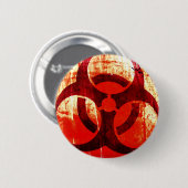 Badge Rond 5 Cm Grunge de Biohazard (Devant & derrière)