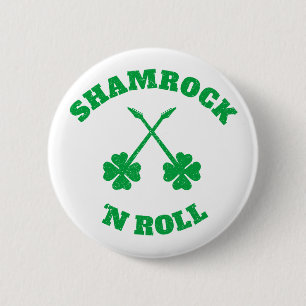Badge Rond 5 Cm Grunge de petit pain de n de shamrock '