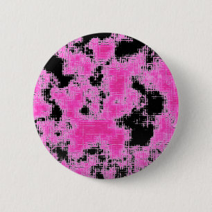 Badge Rond 5 Cm Grunge rose