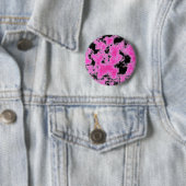 Badge Rond 5 Cm Grunge rose (En situation)