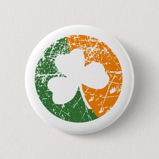 Badge Rond 5 Cm Grunge Shamrock (Devant)