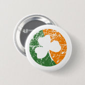 Badge Rond 5 Cm Grunge Shamrock (Devant & derrière)