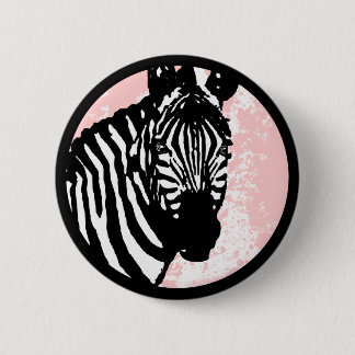 Badge Rond 5 Cm grunge zebra.