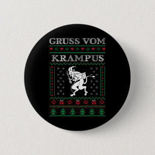 Badge Rond 5 Cm Gruss Vom Krampus Goth Chandail de Noël moche Kram