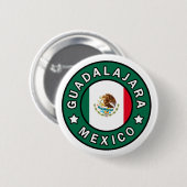 Badge Rond 5 Cm Guadalajara Mexique (Devant & derrière)