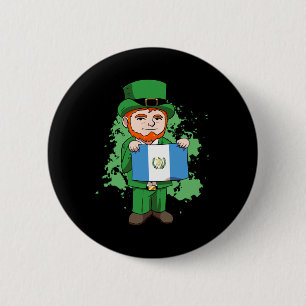 Badge Rond 5 Cm Guatemala Fier Guate Drapeau St. Patrick Leprec