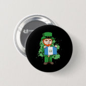 Badge Rond 5 Cm Guatemala Fier Guate Drapeau St. Patrick Leprec (Devant & derrière)